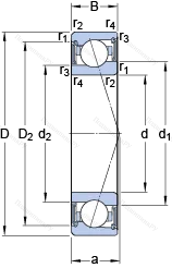 Подшипник S 71918 CE/HCP 4A