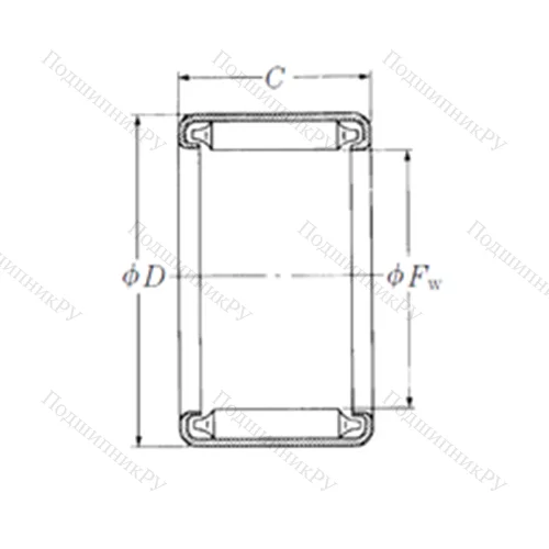 Подшипник игольчатый радиальный BH-1412 от производителя  NSK