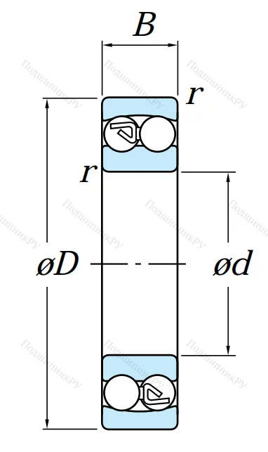Двухрядный шариковый подшипник