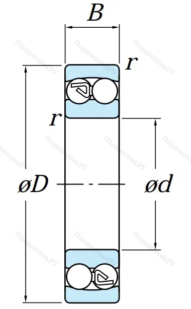 Двухрядный шариковый подшипник