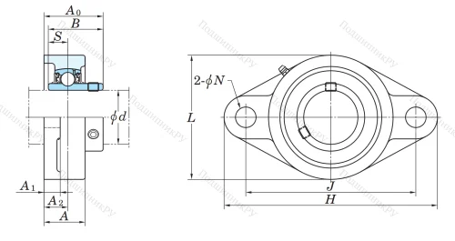 Подшипниковый узел UCFL 213 J