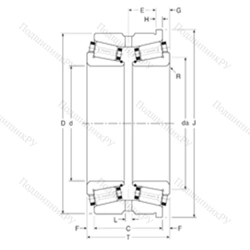 Подшипник роликовый радиально-упорный 181115/181190XH