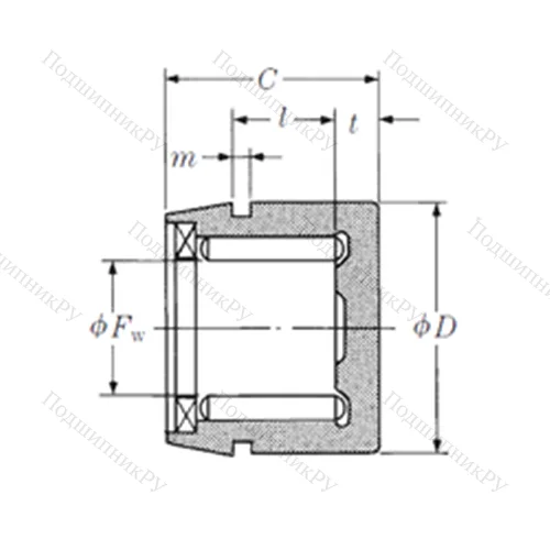 Подшипник игольчатый радиальный NSA 02901