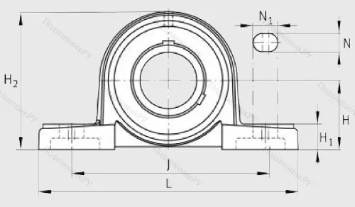 Подшипниковый узел UCP 206 J 7 в Кургане
