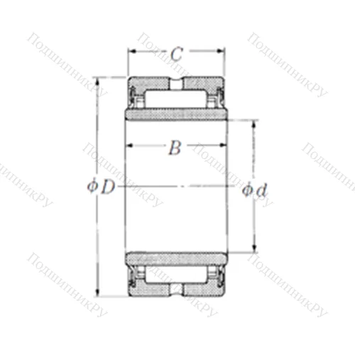 Подшипник игольчатый радиальный NA 6906TT