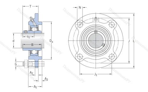 Подшипниковый узел FYC 25 TF в Кургане