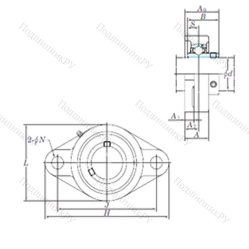 Подшипниковый узел шариковый радиальный UCFL 305-16