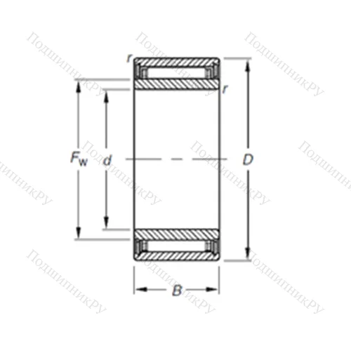 Подшипник игольчатый радиальный NKJ 5/16