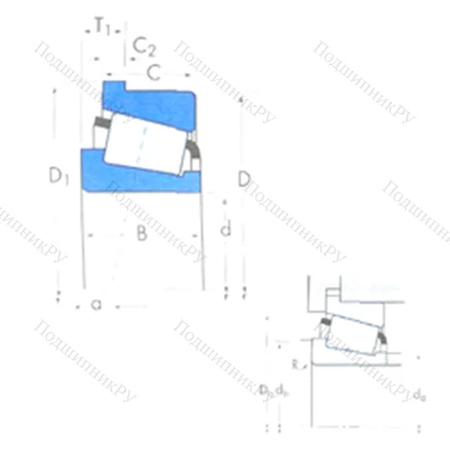 Подшипник роликовый радиально-упорный LM 565949/LM 565910B