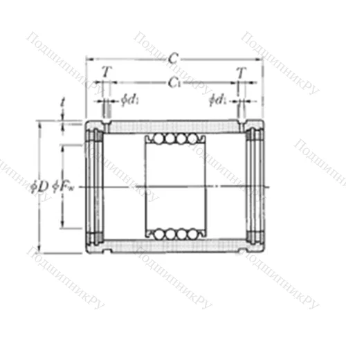 Подшипник шариковый линейный KD 162837LL