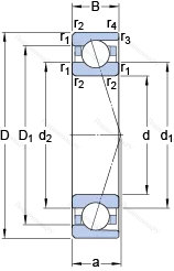 Подшипник 71909 ACDTP/P 4B