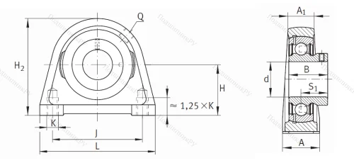 Подшипниковый узел PSHEY 30-XL-N в Кургане