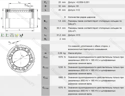 Подшипник KB 20 PP AS в Кургане