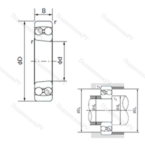 Подшипник шариковый радиальный самоцентрирующийся 2320K
