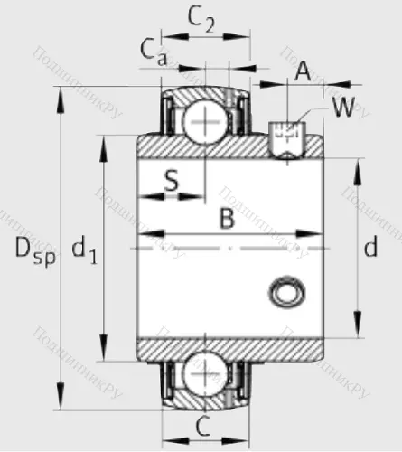 Корпусный подшипник UC 210 в Кургане