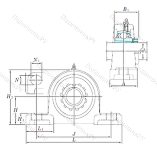Подшипниковый узел шариковый радиальный UKP 322SC