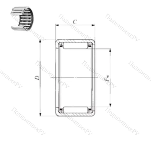 Подшипник игольчатый радиальный TA 1215 Z