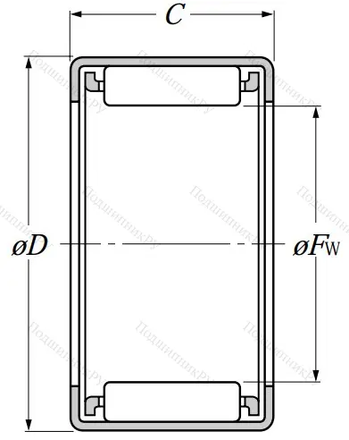 Игольчатый подшипник HK 1412 от производителя  NTN