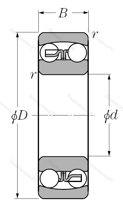 Двухрядный шариковый подшипник