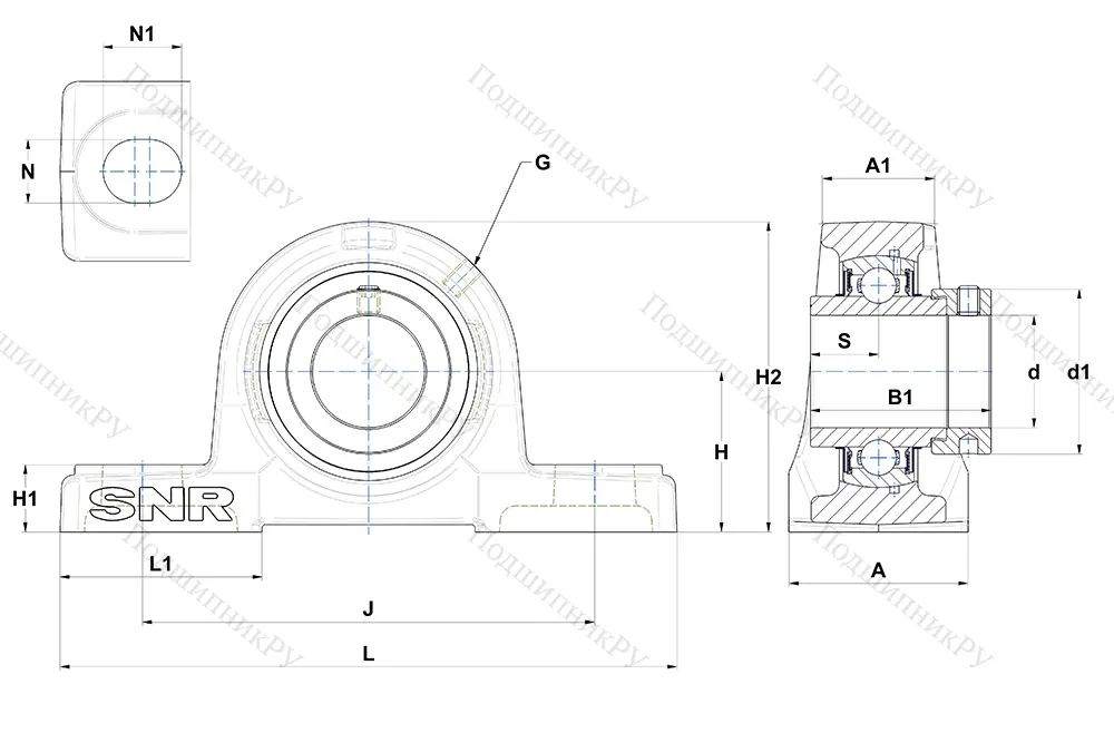 Подшипниковый узел EXP 211