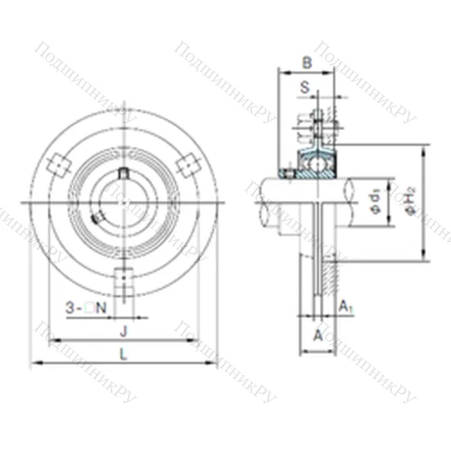Подшипниковый узел шариковый радиальный BPF 2