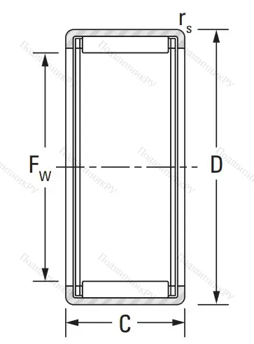 Игольчатый подшипник HK 1612 от производителя  KOYO