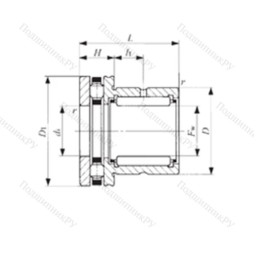 Подшипник комбинированный NBX 5035 от производителя  IKO
