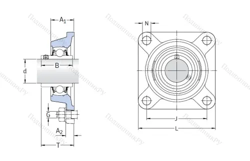 Подшипниковый узел FY 50 TF в Кургане