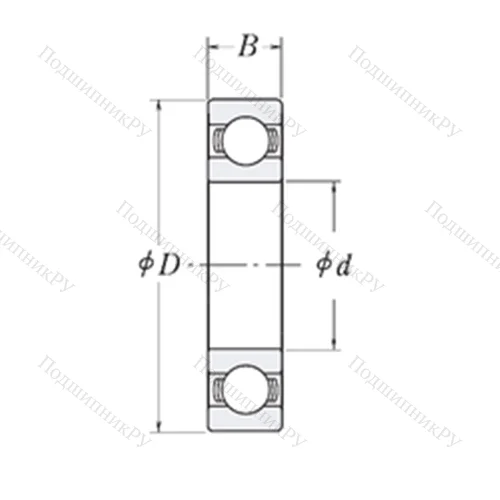 Подшипник шариковый радиальный MJ 1.3/4