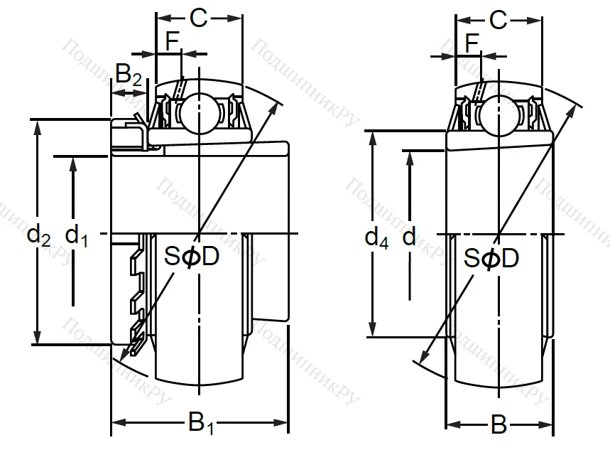Корпусный подшипник UK 310