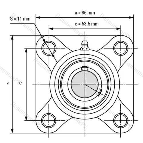 Подшипниковый узел SSUCFPL 201-W - Вал: 12 мм от производителя  LPZ