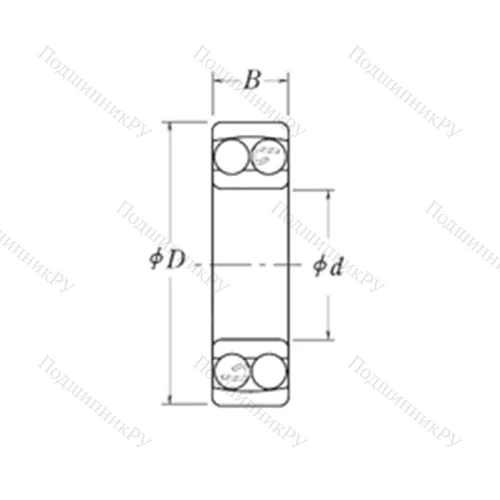 Подшипник шариковый радиальный самоцентрирующийся NLJ 3.3/4