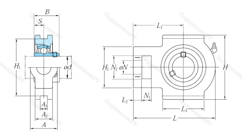 Подшипниковый узел UCT 210 J в Кургане