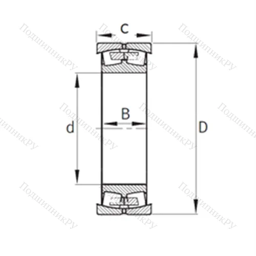 Подшипник роликовый радиальный самоцентрирующийся 809280