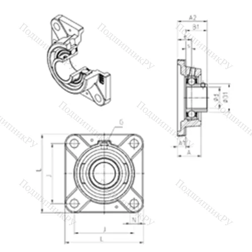 Подшипниковый узел шариковый радиальный