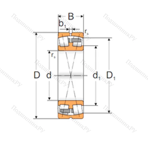 Подшипник роликовый радиальный самоцентрирующийся 23028 MBW 33