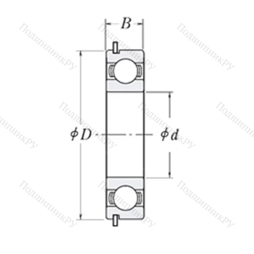 Подшипник шариковый радиальный MJ 1.3/4-NR