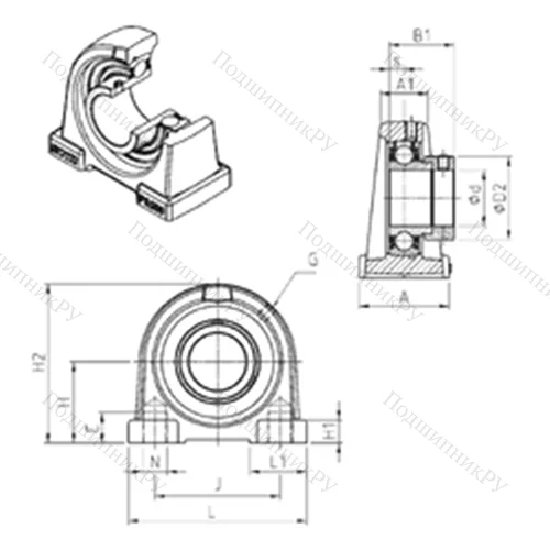 Подшипниковый узел шариковый радиальный ESPA 211
