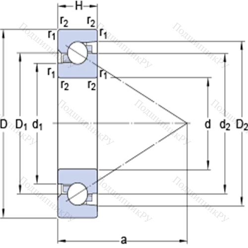 Прецизионные одинарные упорно-радиальные шарикоподшипники для винтовых передач BSA 210 C от производителя  SKF