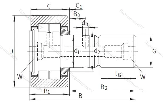 Подшипник NUKR 35 A