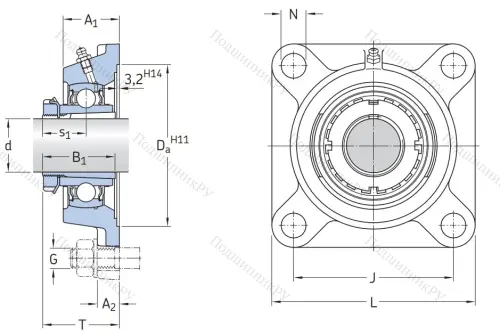 Подшипниковый узел FYJ 35 TF в Кургане