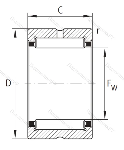 Игольчатый подшипник RNA 4914 XL от производителя  INA