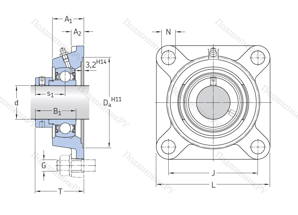 Подшипниковый узел FY 30 FM