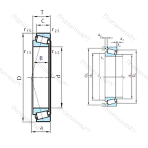 Подшипник роликовый радиально-упорный  612-329