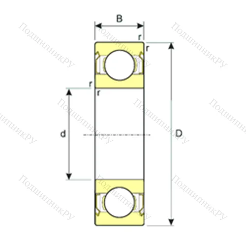 Подшипник шариковый радиальный SS 6211-2RS