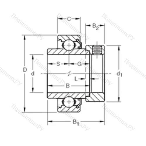 Подшипник шариковый радиальный 1103KL 3 от производителя  TIMKEN