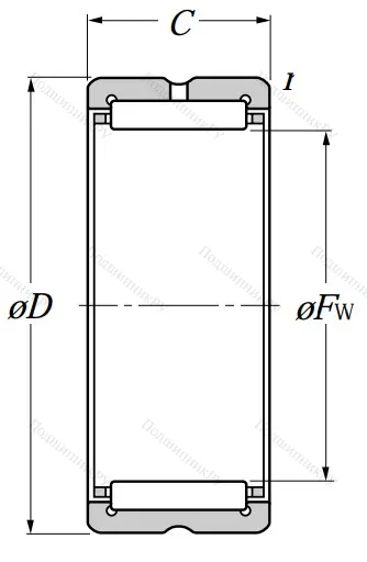 Игольчатый подшипник NK 38/30 R