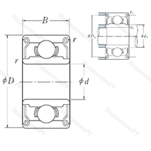 Подшипник шариковый радиальный MR 84ZZ