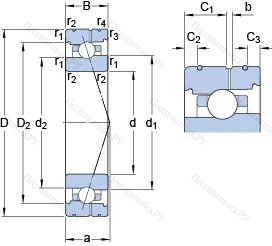 Подшипник 71909 ACB/P 4AL