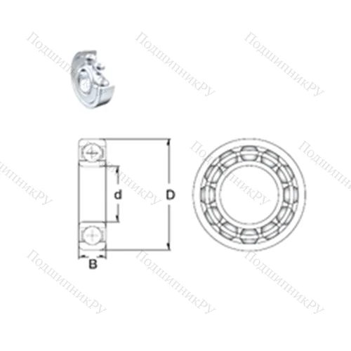 Подшипник шариковый радиальный 61912-2Z